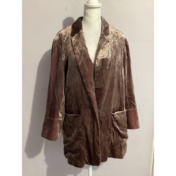 Anthropologie Cartonnier Velvet Blazer Mauve Size Large - Picture 6 of 11